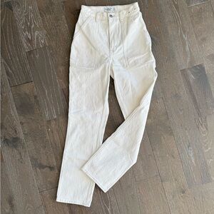Abercrombie & Fitch Curve Love Cream Pants